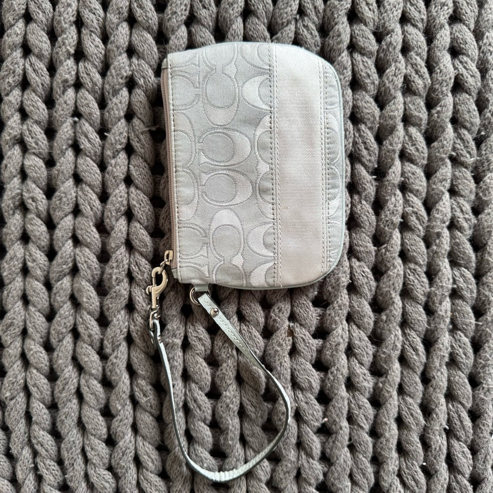 Coach Gray Wristlet - Picture 3 of 6